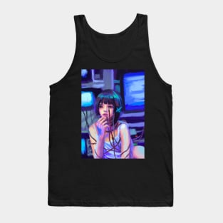 Lain Iwakura Cybercore Frutiger Aero Y2k Anime Tank Top